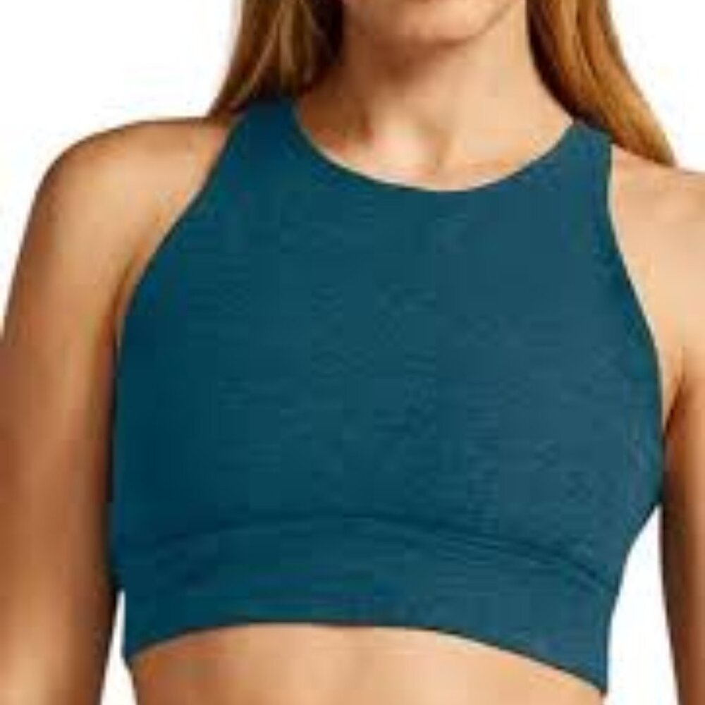 Beyond Yoga - Spaced Enlighten LongLine Bra - Blue Gem